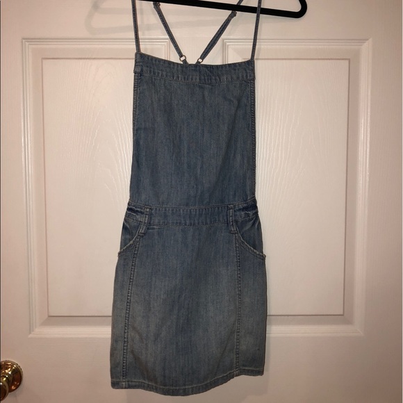 Free People Savannah chambray jumper dress - Picture 4 of 7